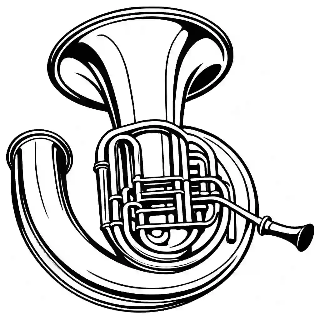 Tuba coloring pages